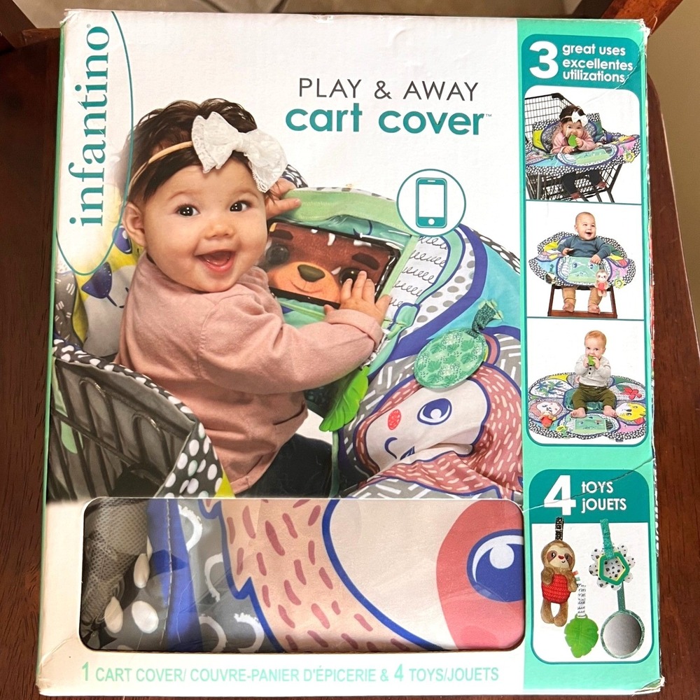 NEW Infantino Play & Away Shopping Cart Cover High Chair Cover Play Mat Open BOX